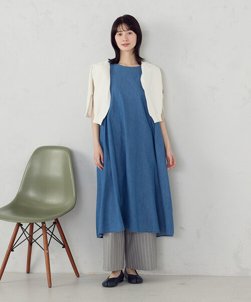 ワンピース 夏 デニム ノースリーブアッパッパ : ZOZOTOWN Yahoo!店