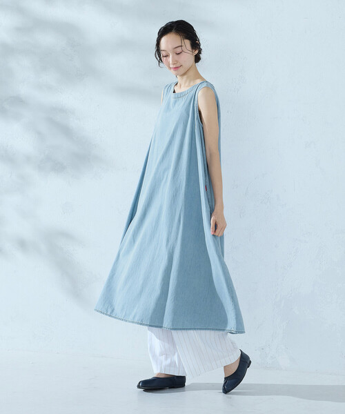 ワンピース 夏 デニム ノースリーブアッパッパ : ZOZOTOWN Yahoo!店