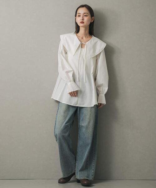 「SENSE OF PLACE by URBAN RESEARCH」 長袖ブラウス ONE オフホワイト レディース_画像5