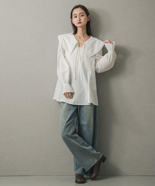 「SENSE OF PLACE by URBAN RESEARCH」 長袖ブラウス ONE オフホワイト レディース_画像6