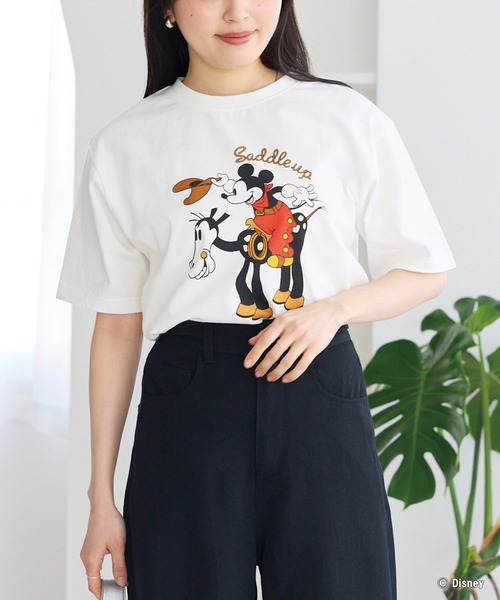 Disney（ディズニー） tシャツ 「Disney」別注 「ミッキー」ウエスタン