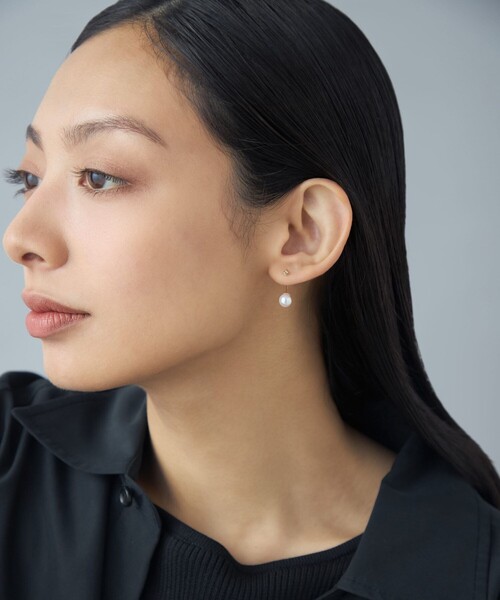 ピアス 「アークピアス」 ダイヤモンド×パール レディース_4