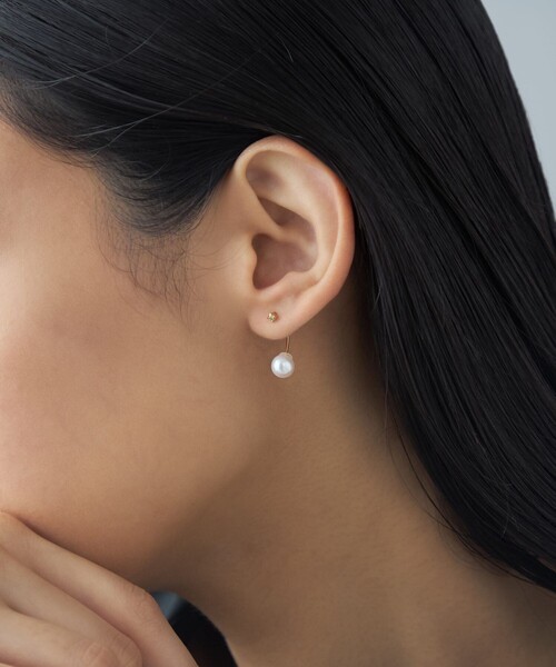 Jouete（ジュエッテ） ピアス 「アークピアス」 ダイヤモンド×パール