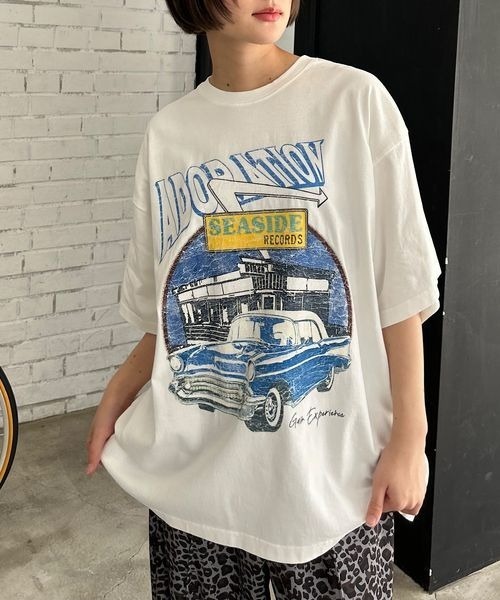 「PBLIM」 半袖Tシャツ LARGE チャコールグレー レディース_画像2