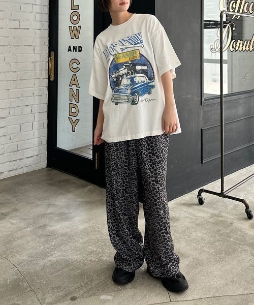 「PBLIM」 半袖Tシャツ LARGE チャコールグレー レディース_画像4