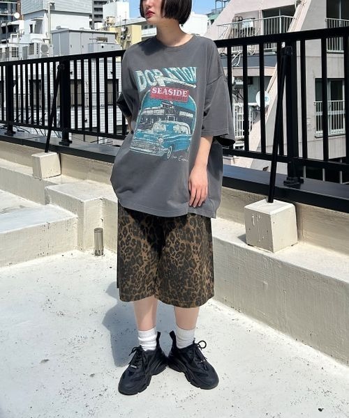 「PBLIM」 半袖Tシャツ LARGE チャコールグレー レディース_画像6