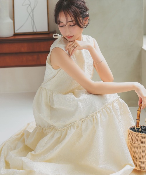 「KOBE LETTUCE」 ノースリーブワンピース - ベージュ レディース_画像8