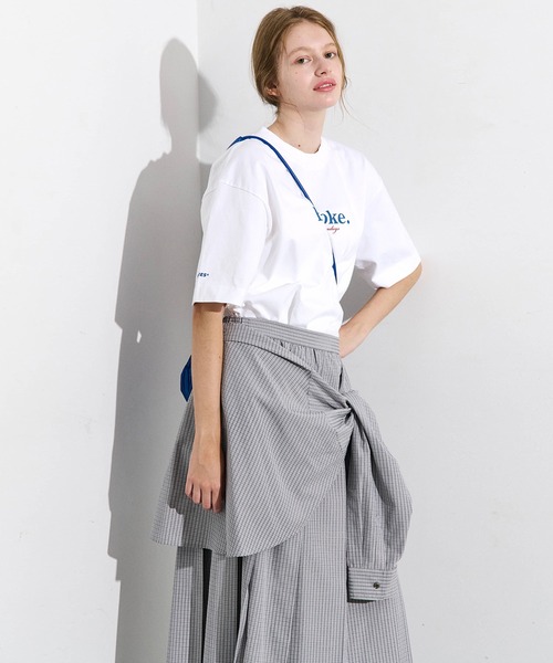 LE CIEL BLEU（ルシェルブルー） スカート チェックレイヤードルックス