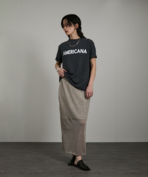 「SALON adam et rope'」 タイトスカート FREE シルバー系その他 レディース_画像7