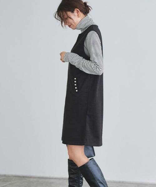 「Pierrot」 サロペットスカート - ブラック レディース_画像7