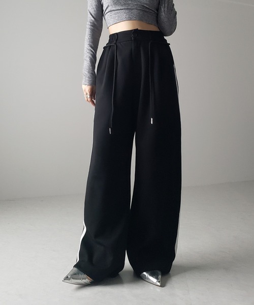 「me+em select」 パンツ MEDIUM ブラック レディース_画像3