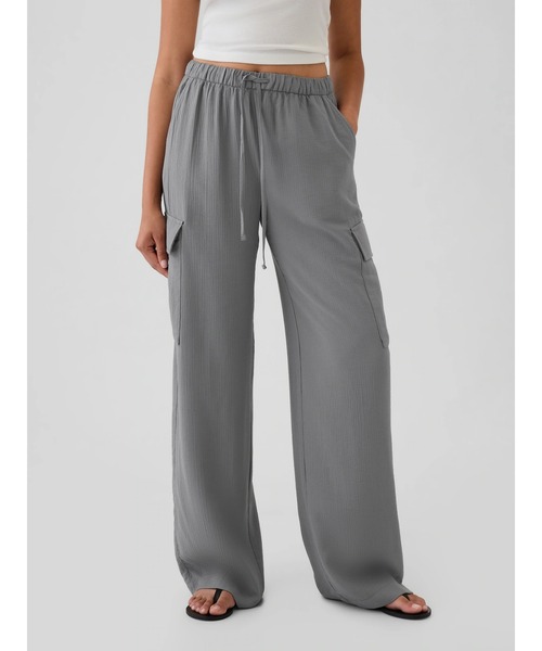 「GAP」 カーゴパンツ L グレー レディース_画像2