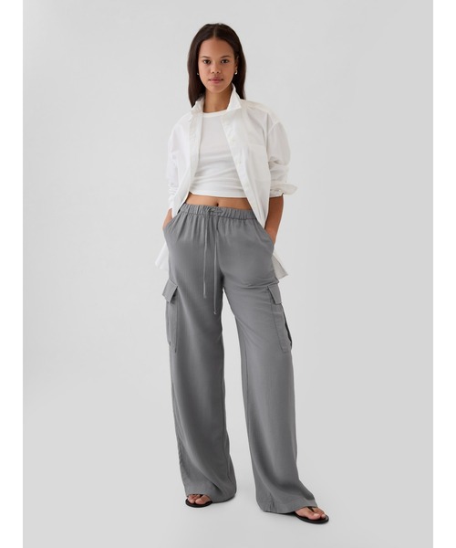 「GAP」 カーゴパンツ L グレー レディース_画像3