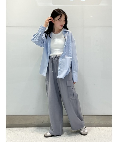 「GAP」 カーゴパンツ L グレー レディース_画像5