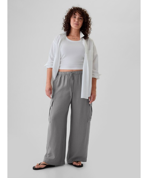 「GAP」 カーゴパンツ L グレー レディース_画像6