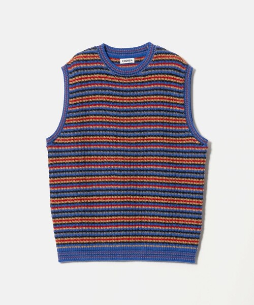 COOHEM ニットベスト Coohem（コーヘン） ベスト ジレ BORDER KNIT VEST/ベスト メンズ
