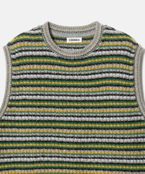 Coohem（コーヘン） ベスト ジレ BORDER KNIT VEST/ベスト メンズ