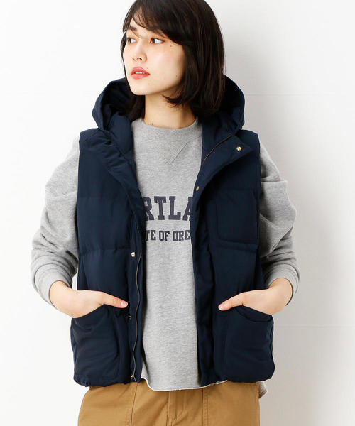 ダウンベスト ダウン マットタフタフード付きダウンベスト Zozotown 通販 Paypayモール