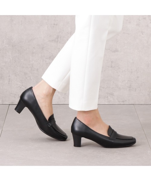 fuwaraku（フワラク） パンプス 幅広 3E 防水 ローファーパンプス