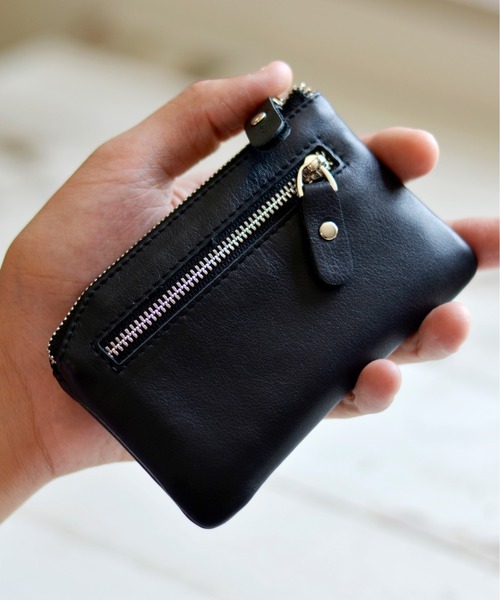 Fun & Daily コインケース F＆D : Cow Leather Zip Coin Case