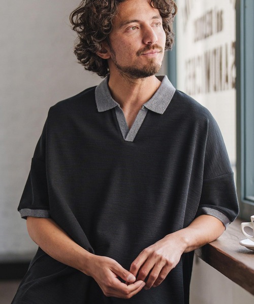 ポロシャツ mhs2013-Slab Mix Fraise Skipper Polo Shirts ポロシャツ メンズ