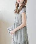 シャツワンピース バックリボンワンピースの詳細画像2