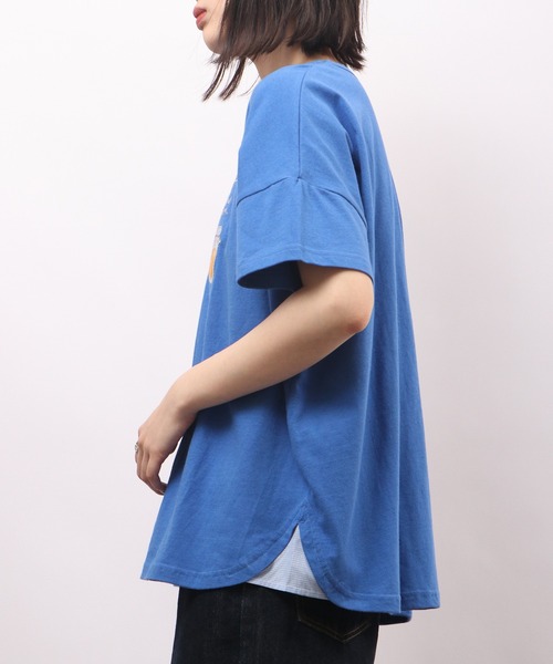 tシャツ EMAGO ジャムパッチワーク刺繍半袖Tシャツ レディース Emago tシャツ EMAGO ジャムパッチワーク刺繍半袖Tシャツ