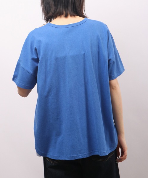 tシャツ EMAGO ジャムパッチワーク刺繍半袖Tシャツ レディース Emago tシャツ EMAGO ジャムパッチワーク刺繍半袖Tシャツ