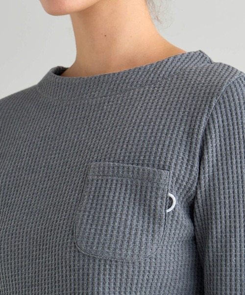 tシャツ ECO HYBRID WAFFLE B.NECK L/S TEE W / エコハイブリッドワッフルボートネックロングスリーブティー（ウィメン エコハイブリッド ワッフル ボートネック ロングスリーブTシャツ