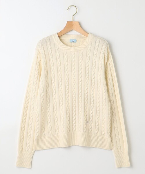 ニット セーター カシミヤブレンドバルキーケーブル ニット レディース カシミヤブレンドバルキーケーブル ニット / 組曲