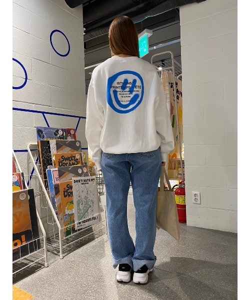 トレーナー スウェット 「UNISEX」ISTKUNST／ロゴスマイリープルオーバー（ウラケ）/イストクンスト/スウェット/2984124 レディース ISTKUNST トレーナー スウェット 「UNISEX」ISTKUNST／ロゴ