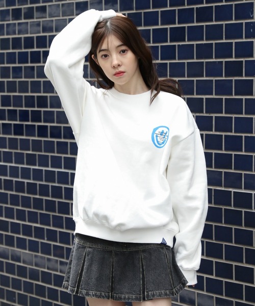トレーナー スウェット 「UNISEX」ISTKUNST／ロゴスマイリープルオーバー（ウラケ）/イストクンスト/スウェット/2984124 レディース ISTKUNST トレーナー スウェット 「UNISEX」ISTKUNST／ロゴ