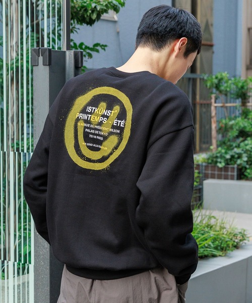 トレーナー スウェット 「UNISEX」ISTKUNST／ロゴスマイリープルオーバー（ウラケ）/イストクンスト/スウェット/2984124 レディース ISTKUNST トレーナー スウェット 「UNISEX」ISTKUNST／ロゴ