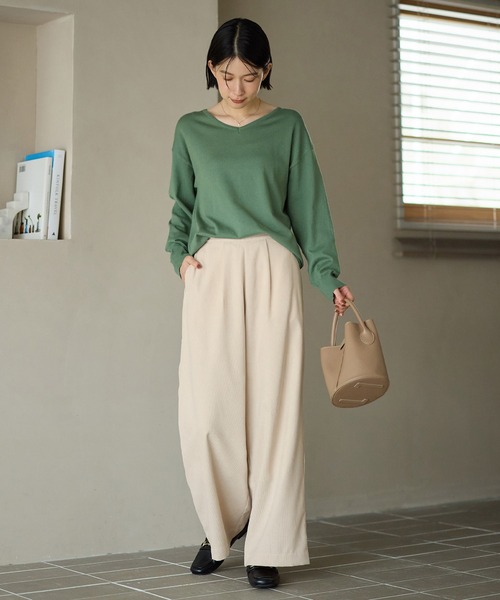 Viola e Viola（ヴィオラ エ ヴィオラ） パンツ 裏地あったかふんわり