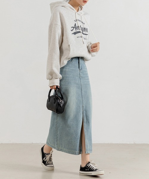 DAY CLOSET デニムスカート レディース フロントスリットデニムナロー