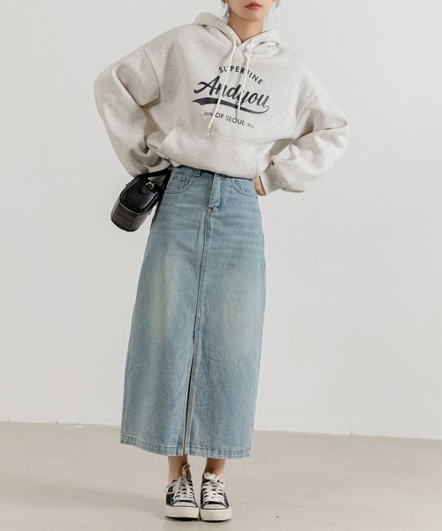DAY CLOSET デニムスカート レディース フロントスリットデニムナロー
