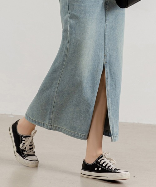 DAY CLOSET デニムスカート レディース フロントスリットデニムナロー