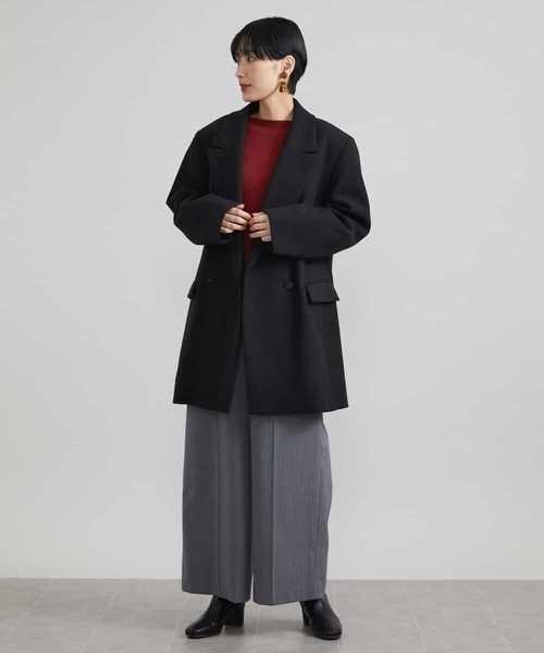 MICHEL KLEIN コート チェスターコート ジャージーメルトン