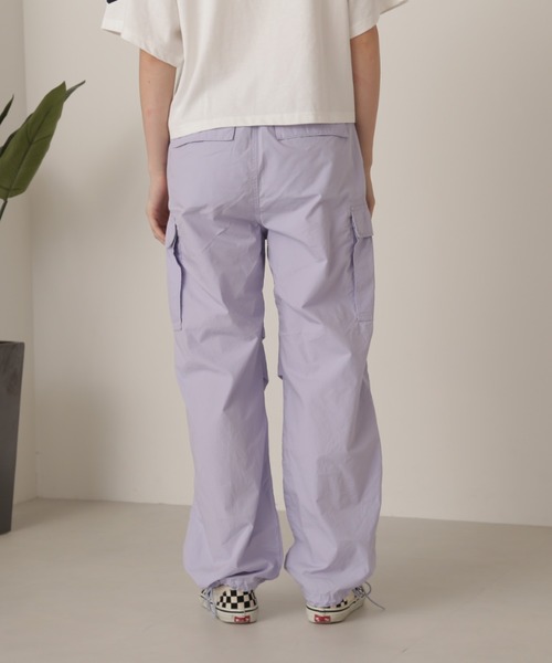 AVIREX Belle ホワイト リネン混紡 カーゴパンツ WEB LIMITED Belle LINE》LACE CARGO PANTS/レースカーゴパンツ