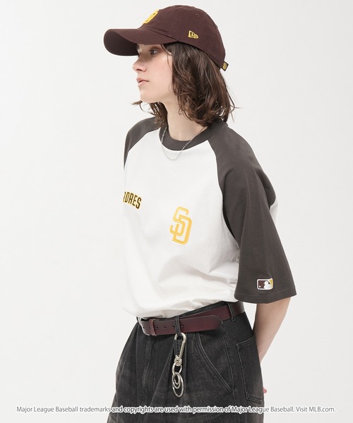 MLB tシャツ 半袖 MLB/メジャーリーグベースボール 別注 ワッペン刺繍