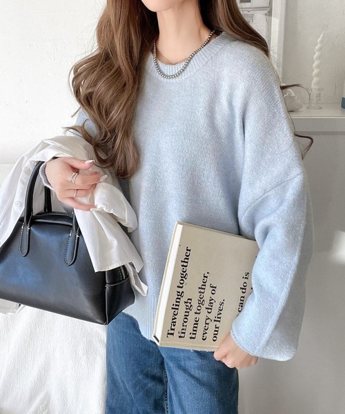 【クラシカルエルフ】ニットセーター 春秋 軽い レディース オーバーサイズ L classicalelf ニット セーター ゆったりふわもちの癒しアイテム