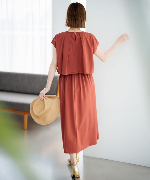 23区（ニジュウサンク） ワンピース 半袖 「洗える」ドライコットン