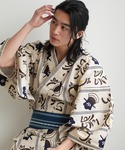 浴衣 手染め注染メンズ浴衣3点セット utat...の詳細画像4