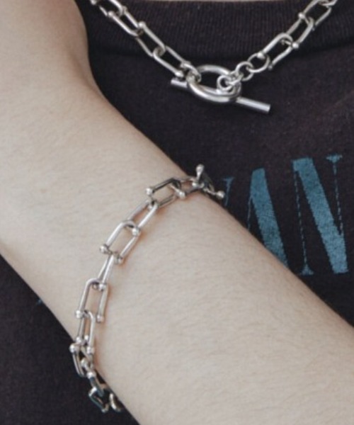 ブレスレット 「quip queint」box chain bracelet / ボックス チェーン ブレスレット レディース メンズの画像