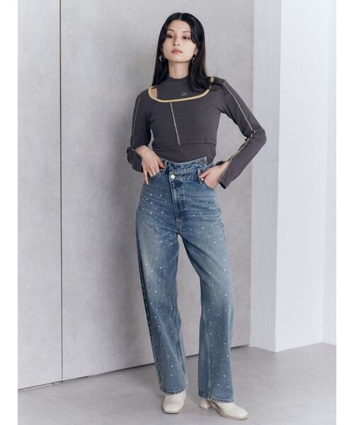 MURUA ジーンズ デニム デニムパンツ ランダムホットフィックス