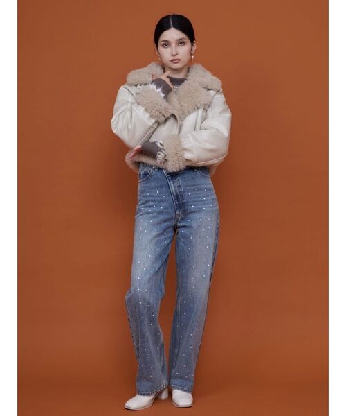 MURUA ジーンズ デニム デニムパンツ ランダムホットフィックス