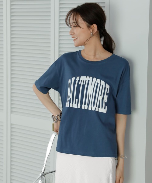 tシャツ 「Made in JAPAN」ロゴプリントTシャツ／BALTIMORE レディース