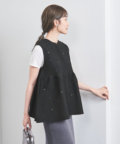 UNITED ARROWS ニット マルチビジュー ニットベスト レディース 