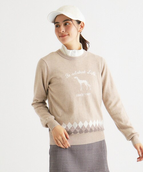 ニット セーター ロゴデザイン 長袖カシミヤセーター レディース