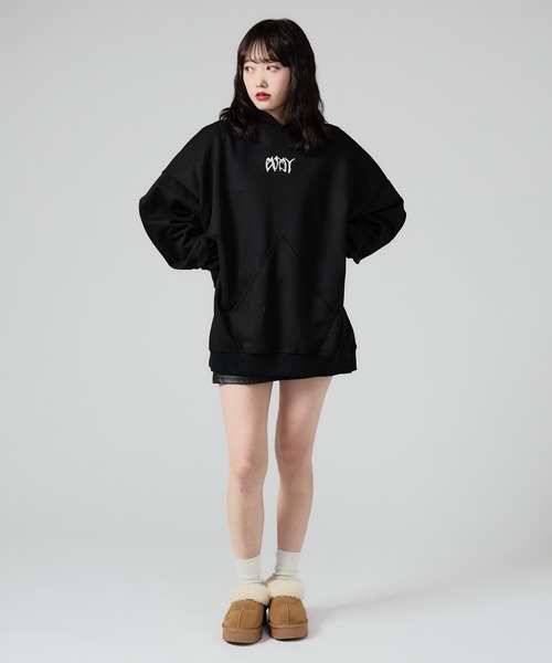 Chick パーカー Zipper Design Pull Over Hoodie / ジッパーデザイン